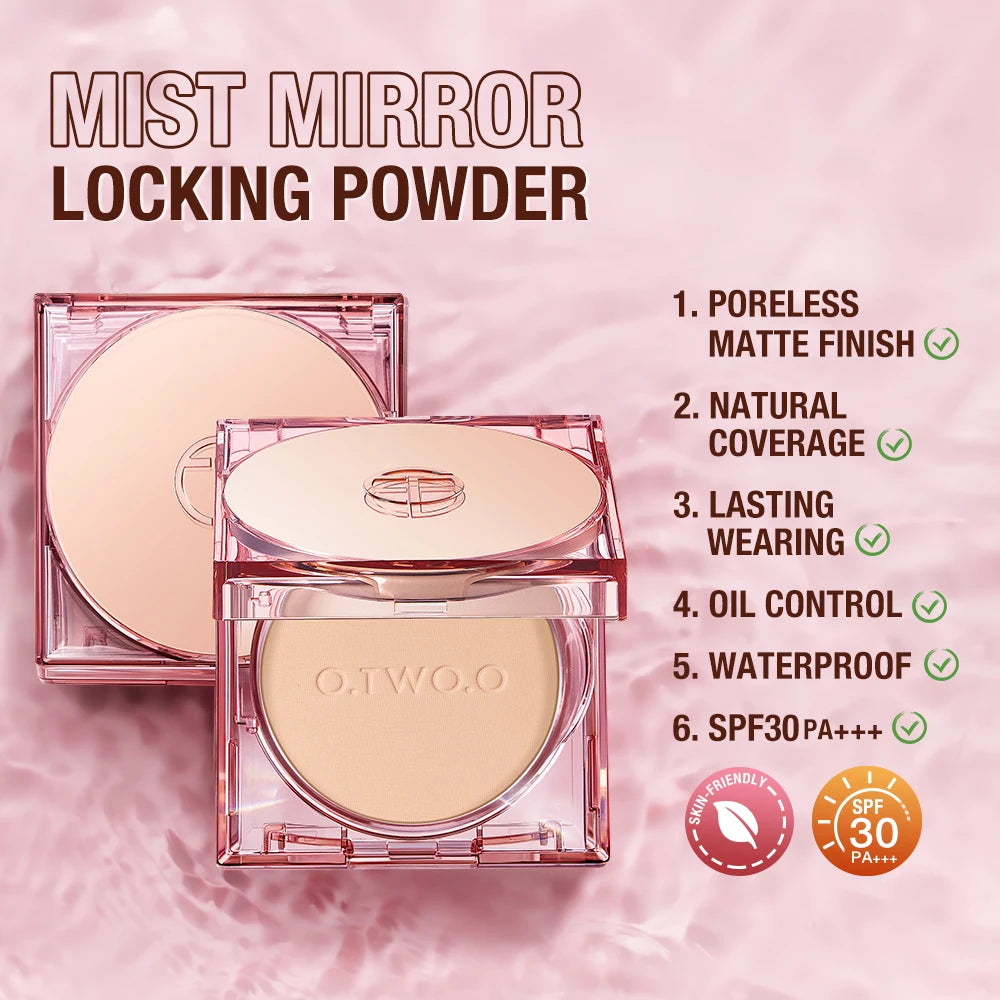 Face Powder Oil-control 24 Hours SPF 30 PA+++ Long Lasting Waterproof Matte Face Makeup Cosmetic Setting Compact Powder